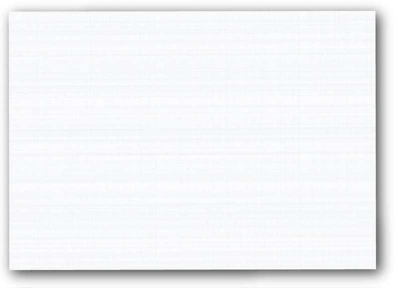 100 Pack - Blank White LINEN TEXTURED Cardstock Paper - 5" X 7" - Flat Invitation/Post Cards